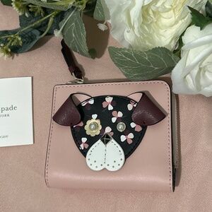 Kate Spade Floral Pup L-Zip Bifold wallet